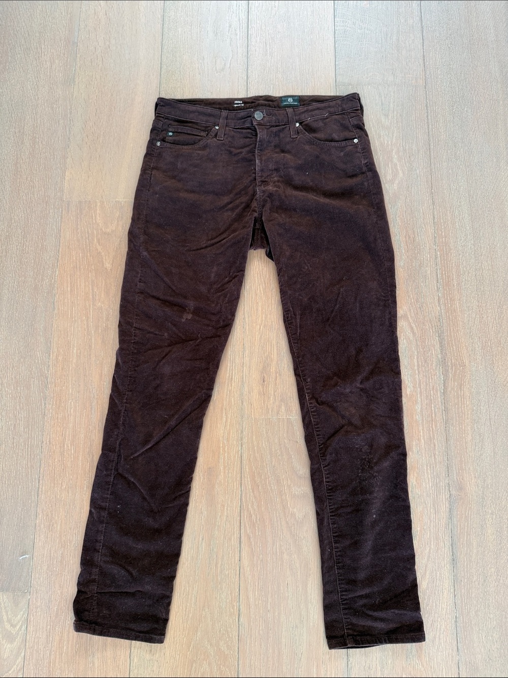 Ag Adriano Goldschmied Men's Corduroy Pants — Deep Chocolate Brown